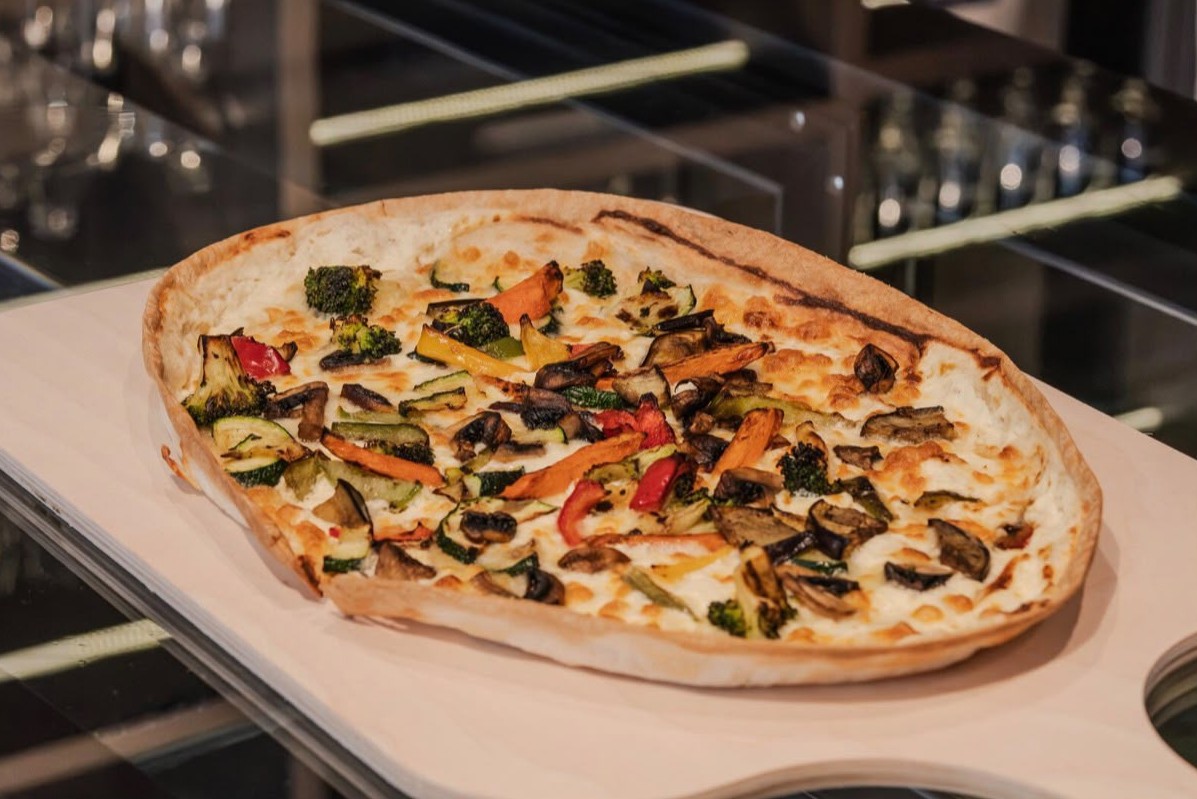 Vegetarian flammkuchen